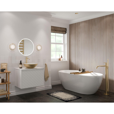 Crosswater Tranquil Halo Lamp Geborsteld Messing