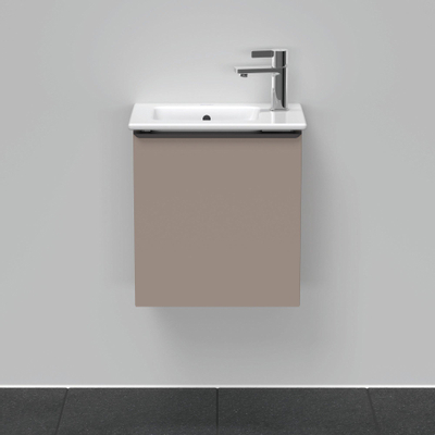 Duravit D-Neo wastafelonderkast 41x44x27.4cm Linksdraaiend 1 deur Basalt Mat