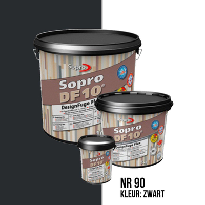 Sopro Vloer- en wandtegel Voegmortel Sopro DF 10 Flexibel zwart nr. 90 5kg Zwart