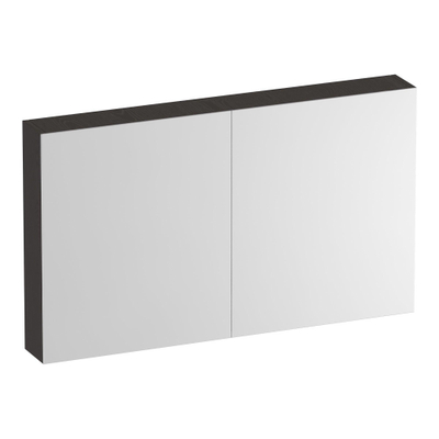 BRAUER Impress Deluxe spiegelkast - 120x70x15cm - interne en externe verlichting - 2 dubbelzijdige spiegeldeuren - Timber Anthracite