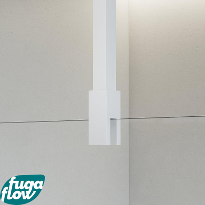 FugaFlow Eccelente Vetro Stabilisatiestang - plafond - tbv inloopdouche badkamer 125cm - mat wit