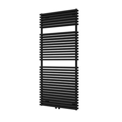 Plieger Florian Nxt M designradiator dubbel horizontaal met middenaansluiting 1406x600mm 1153W donkergrijs structuur