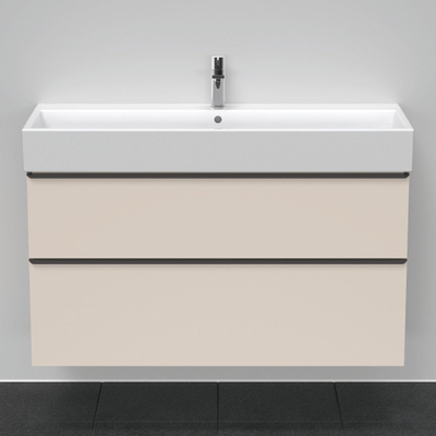 Duravit D-Neo wastafelonderkast 118.4x62.5x44.2cm 2 lades Taupe Mat