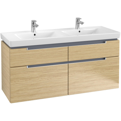 Villeroy & Boch Subway 2.0 wastafelonderkast 128.7x59cm 4 lades Nordic oak