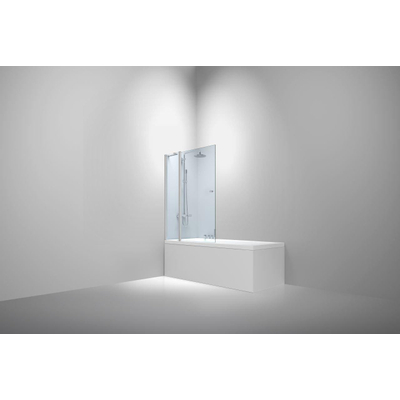 Van Rijn Products ST02 Badwand incl glasbehandeling 120x150cm chroom