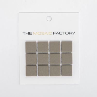 SAMPLE The Mosaic Factory London mozaïektegel 2.5x2.3x0.6cm voor vloer voor binnen en buiten vierkant Keramiek Donker Grijs