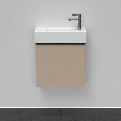 Duravit D-Neo wastafelonderkast 48.4x44x22.2cm Linksdraaiend 1 deur Linnen Mat