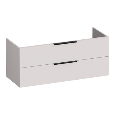 BRAUER Elevate wastafelonderkast 120 excl. opleggrepen 2 softclose lades en 1 sifon uitsparing - mat zand