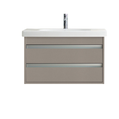 Duravit Ketho Wastafelonderkast 80x45.5x48cm Standaard greep met softclose spaanplaat Basalt Mat