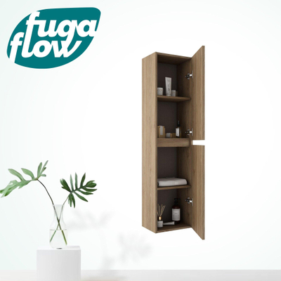 FugaFlow Eccelente Arredo Hoge Kast - 140x35x27cm - 2 deuren - kaneel
