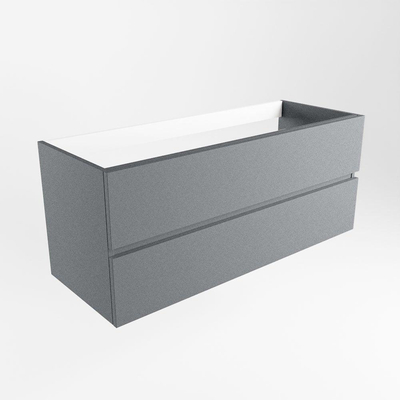 Mondiaz VICA wastafelonderkast - 120x45x50cm - 2 lades - uitsparing links - softclose - Plata