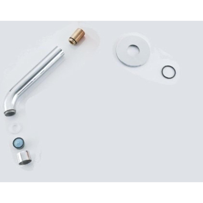 Fortifura Calvi Badkraan set - uitloop - 22cm inkortbaar - gladde slang - staafhanddouche - inbouwdeel - wandhouder - chroom