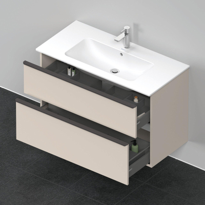 Duravit D-Neo wastafelonderkast 101x62.5x46.2cm 2 lades Taupe Mat