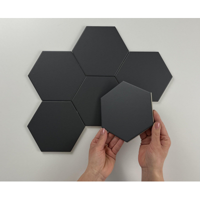 Cifre Ceramica Hexagon Timeless wand- en vloertegel - 15x17cm - 9mm - Zeshoek - Zwart mat