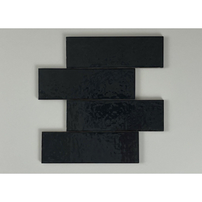 Equipe Cerámicas Kalma wandtegel - 6x18.6cm - Mercury glans (antraciet)