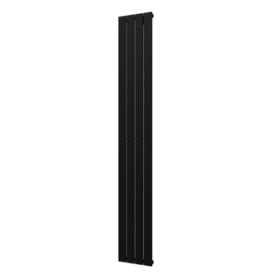 Plieger Cavallino Retto designradiator verticaal enkel middenaansluiting 2000x298mm 666W mat zwart