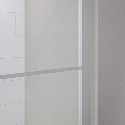 Saniclass Colorem inloopdouche/zijwand - 100x200cm - 8mm - helder nano coating glas - frame - geborsteld rvs