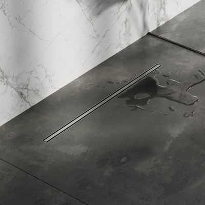 Brauer Slim Douchegoot - 90x3cm - vloerflens - draaibare sifon - RVS