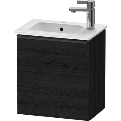 Duravit D-Neo wastafelonderkast 41x44x27.4cm Rechtsdraaiend 1 deur Eiken (zwart) Mat