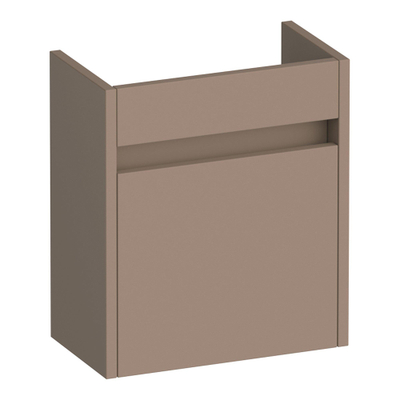 BRAUER Adore fonteinonderkast - 40x45x22cm - met 1 deur greeploos rechtsdraaiend mat mokka