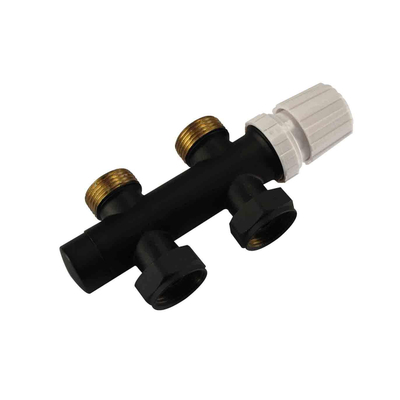 Riko thermostatisch 3/4 onderblok recht mat zwart