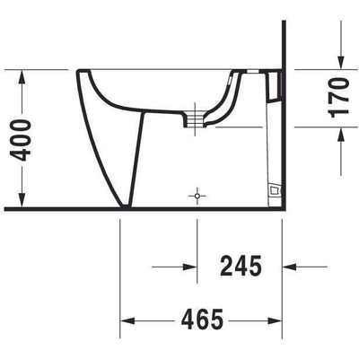 Duravit Starck Me staand bidet 37x60cm met kraangat met overloop mat wit