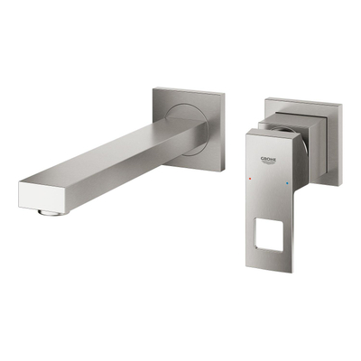 GROHE Eurocube afbouwdeel v. inbouw wandkraan m-size met uitloop 23cm supersteel