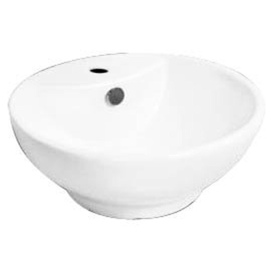 Best Design Class waskom 45x45x17cm rond 1 kraangat wit