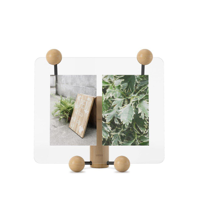 Umbra Woody fotolijst 13x25x31cm staand glas zwart/naturel TWEEDEKANS