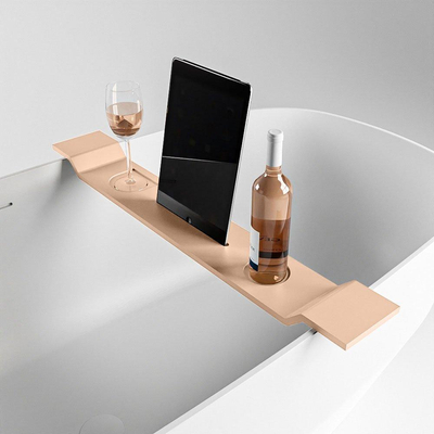 Mondiaz EASY Badplank - 86x12.5x4.2cm - solid surface - Rosee