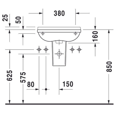 Duravit Starck 3 fontein 50 x 26 cm. wit