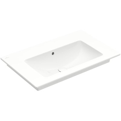 Villeroy en Boch Venticello meubelwastafel zonder kraangat 80x50cm met overloop ceramic+ wit