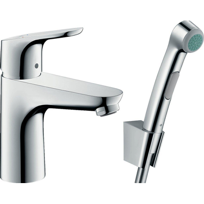 Hansgrohe Focus 100 bidetkraan met waste en handdouche chroom