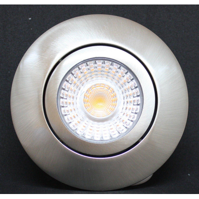 Njoy downlight inbouwspots Round IP44 set 4 stuks 6W dimbaar aluminium geborsteld