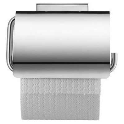 Duravit Karree closetrolhouder met klep chroom