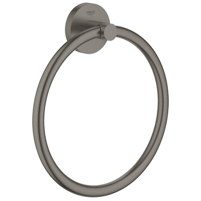 GROHE Essentials Handdoekring - 18cm - rond - brushed hard graphite