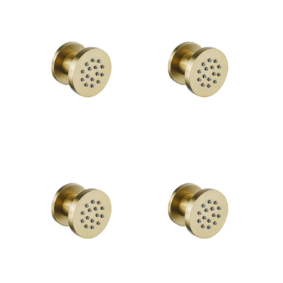 Fortifura Calvi zijdouche - 5cm - rond - 4 stuks - PVD - Geborsteld Messing PVD (Goud)