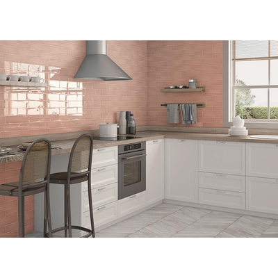 SAMPLE Cifre Cerámica Wandtegel Colonial Pink glans Vintage Glans Roze