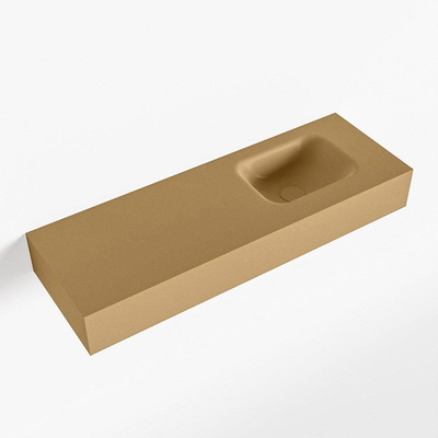 Mondiaz LEX Fontein - 90x30x12cm - wasbak Rechts - zonder kraangaten - solid surface - Oro