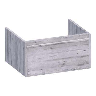 Concrete wastafelblad 59.5x45.7x2.5cm Ichoice Onderkast Edison 60 Birch 59x30x45.5cm MFC Birch zonder waskom OUTLET