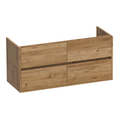 BRAUER Adore wastafelonderkast - 120x46x55cm - 4 softclose lades - greeploos - 2 sifon uitsparingen - Chateau