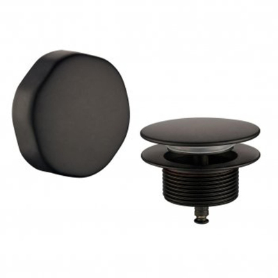 Wiesbaden Doblar afbouwdeel badafvoer met overloop mat zwart