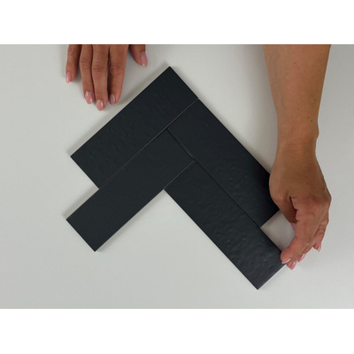 Equipe Cerámicas Kalma wandtegel - 6x18.6cm - Mercury mat (antraciet)