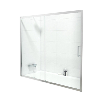 FugaFlow ID06 Quick Fit Badwand - 2 delige schuifdeur - 170x150cm - 6mm veiligheidsglas - anti kalk - chroom