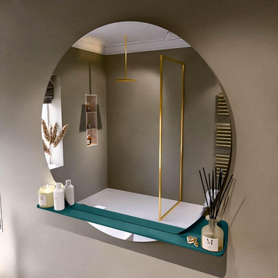 Mondiaz SPOT Badkamerspiegel - rond 120cm - spiegelplanchet - kleur Smag