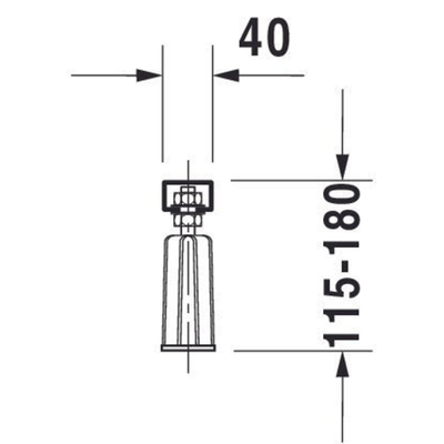 Duravit D-Code Douchebakdrager/-poten/-frame