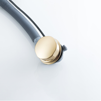 Fortifura Calvi Badafvoercombinatie - draaibediening - verlengd - geborsteld messing (goud)