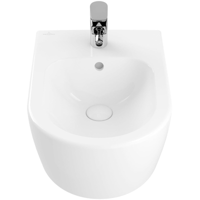 Villeroy & Boch Avento wandbidet 1 kraangat met overloop met verdekte bevestiging ceramic+ wit