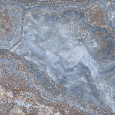 Cifre Ceramica wand- en vloertegel - 120x120cm - 10.7mm - Vierkant - gerectificeerd - Marmerlook - Blauw Glans