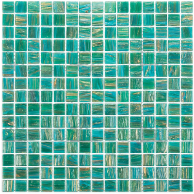 The Mosaic Factory Amsterdam mozaïektegel 2x2x0.4cm voor wand en vloer voor binnen en buiten vierkant Glas Turquoise